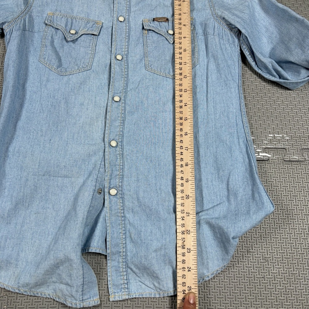 KAPITAL Kountry Embroidered Denim Western Shirt Indigo Womens Shirt Made Japan - Picture 6 of 9